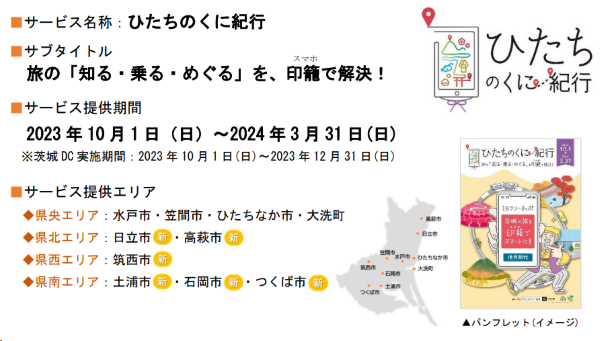 「ひたちのくに紀行」サービス提供期間・提供エリア